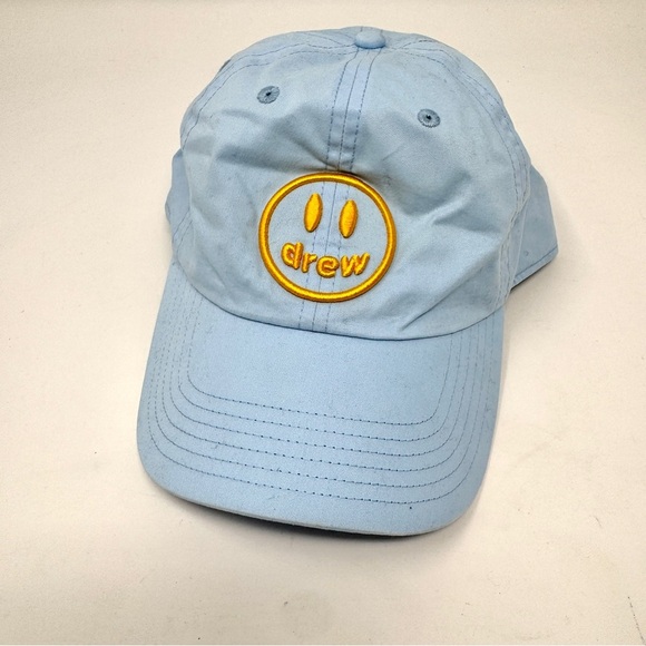 Drew House Light Blue Hat with Yellow Smiley Logo - Picture 3 of 12